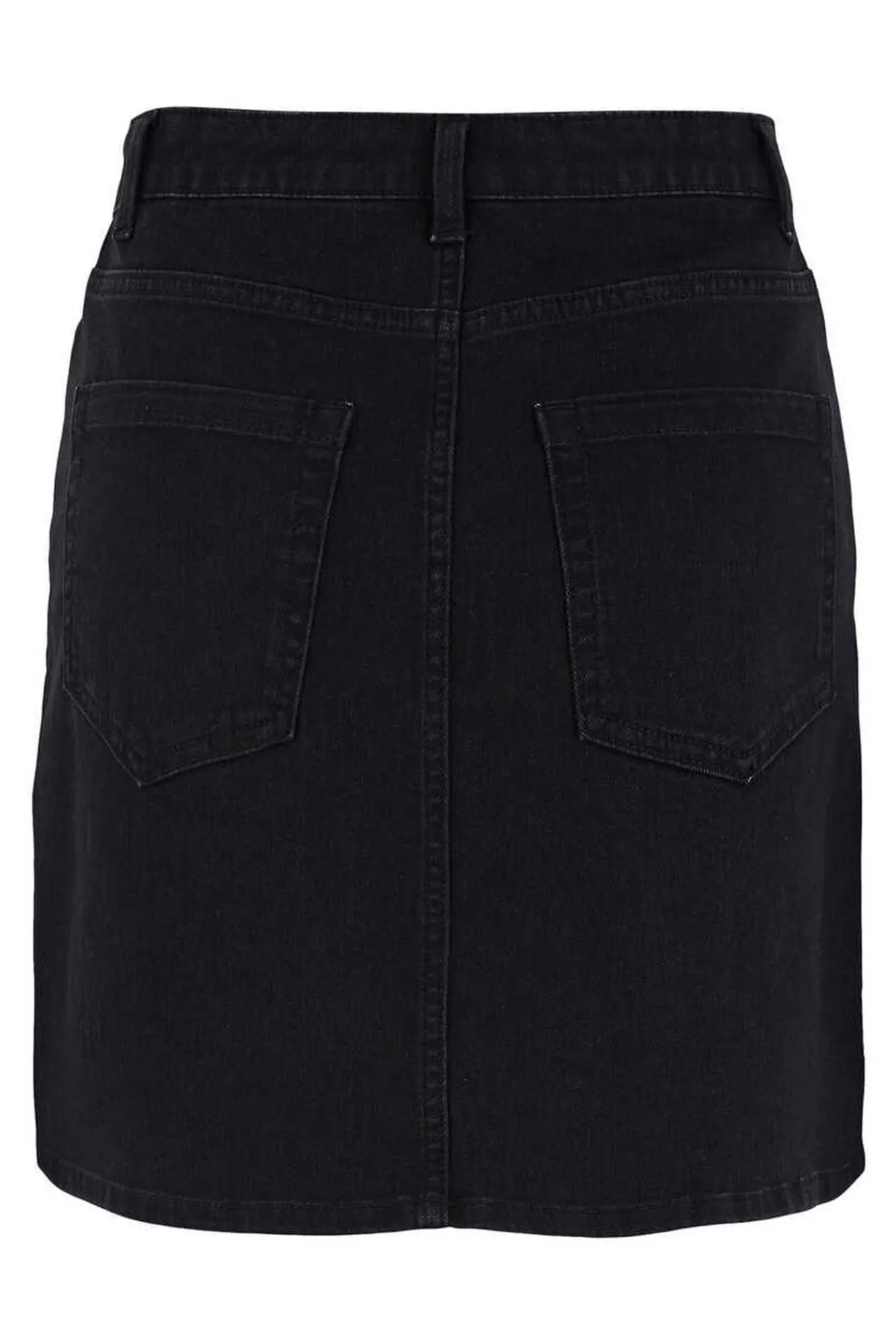 Pieces Falda Mini Denim Negro