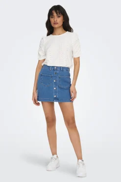 Only Falda Mini Denim Azul Claro Outlet