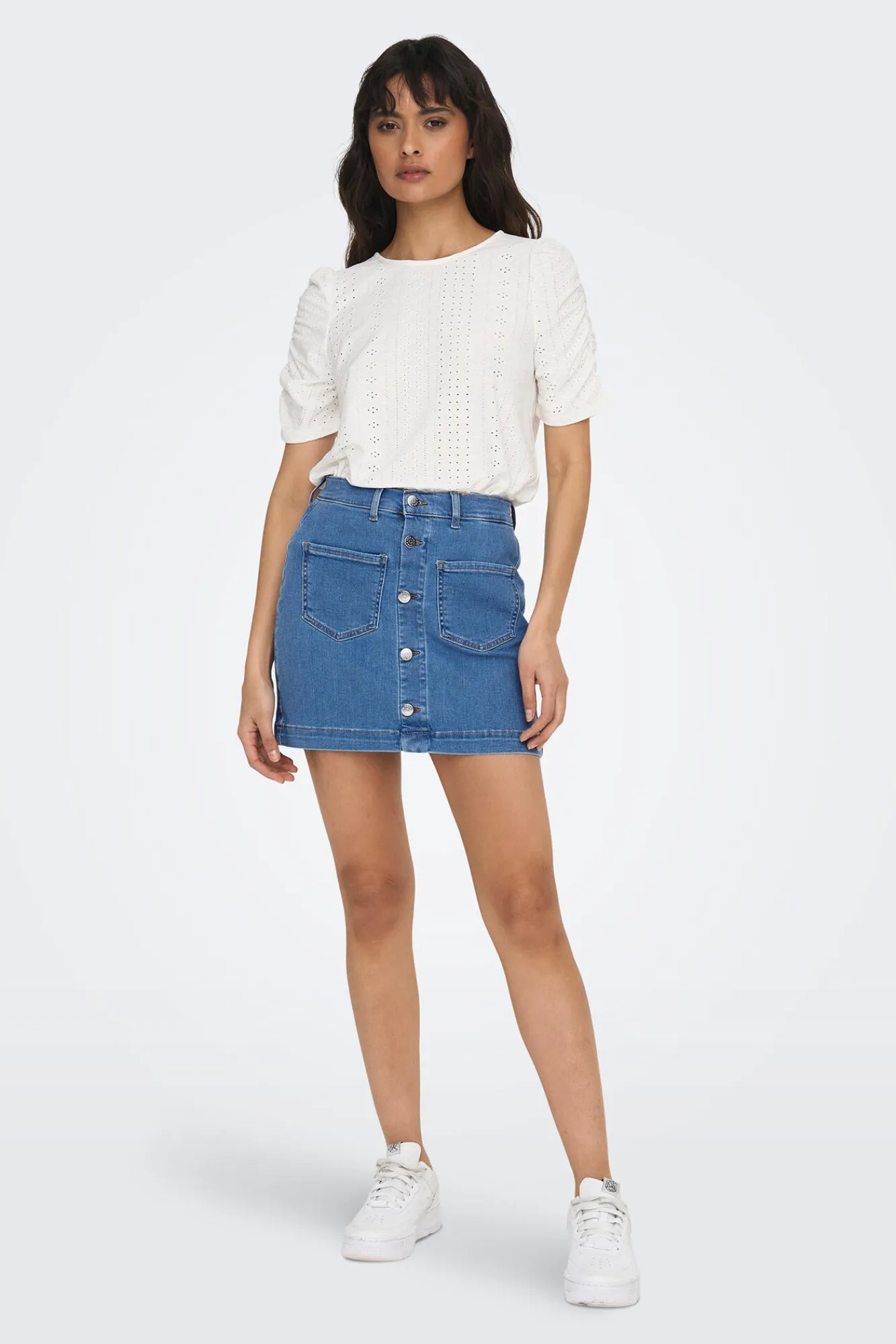 Only Falda Mini Denim Azul Claro Outlet