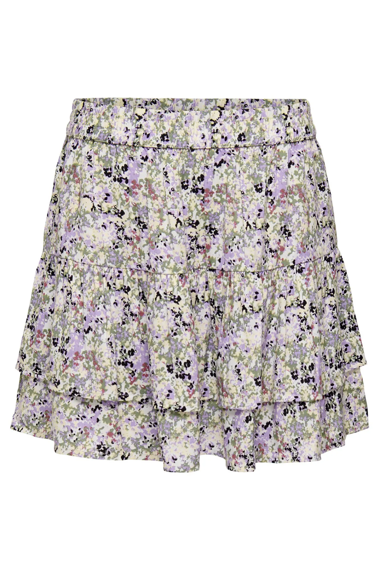 JDY Falda Mini Estampada Blanco Discount