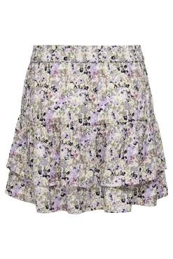 JDY Falda Mini Estampada Blanco Discount