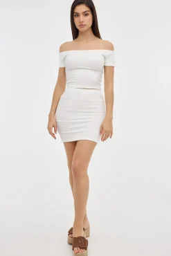 Inside Falda Mini Paneles Blanco Hot