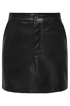 Only Falda Mini Polipiel Negro