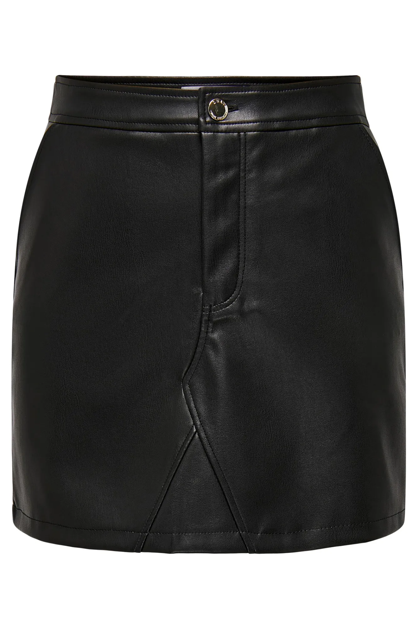Only Falda Mini Polipiel Negro