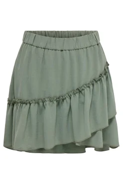 JDY Falda Mini Volantes Verde Clearance