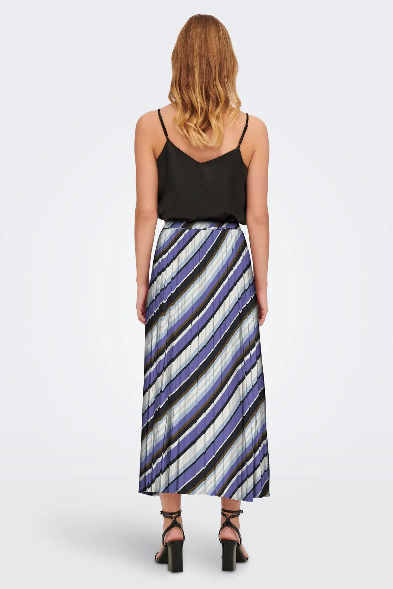 Only Falda Plisada Midi Morado Hot