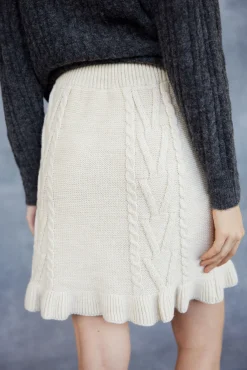 Slowlove Falda Punto Fantasia Marfil Hot