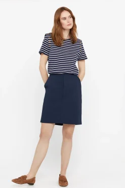 Cortefiel Falda Recta Azul Marino Sale