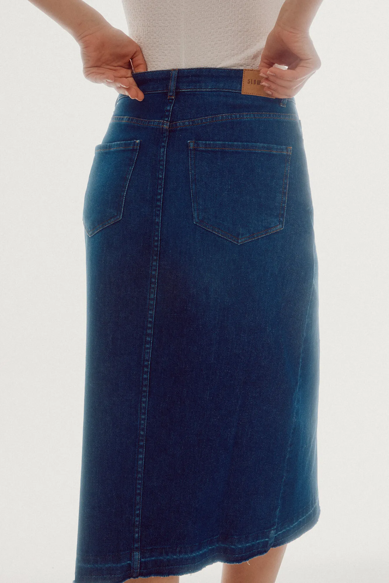 Slowlove Falda Vaquera Larga Azul Sale
