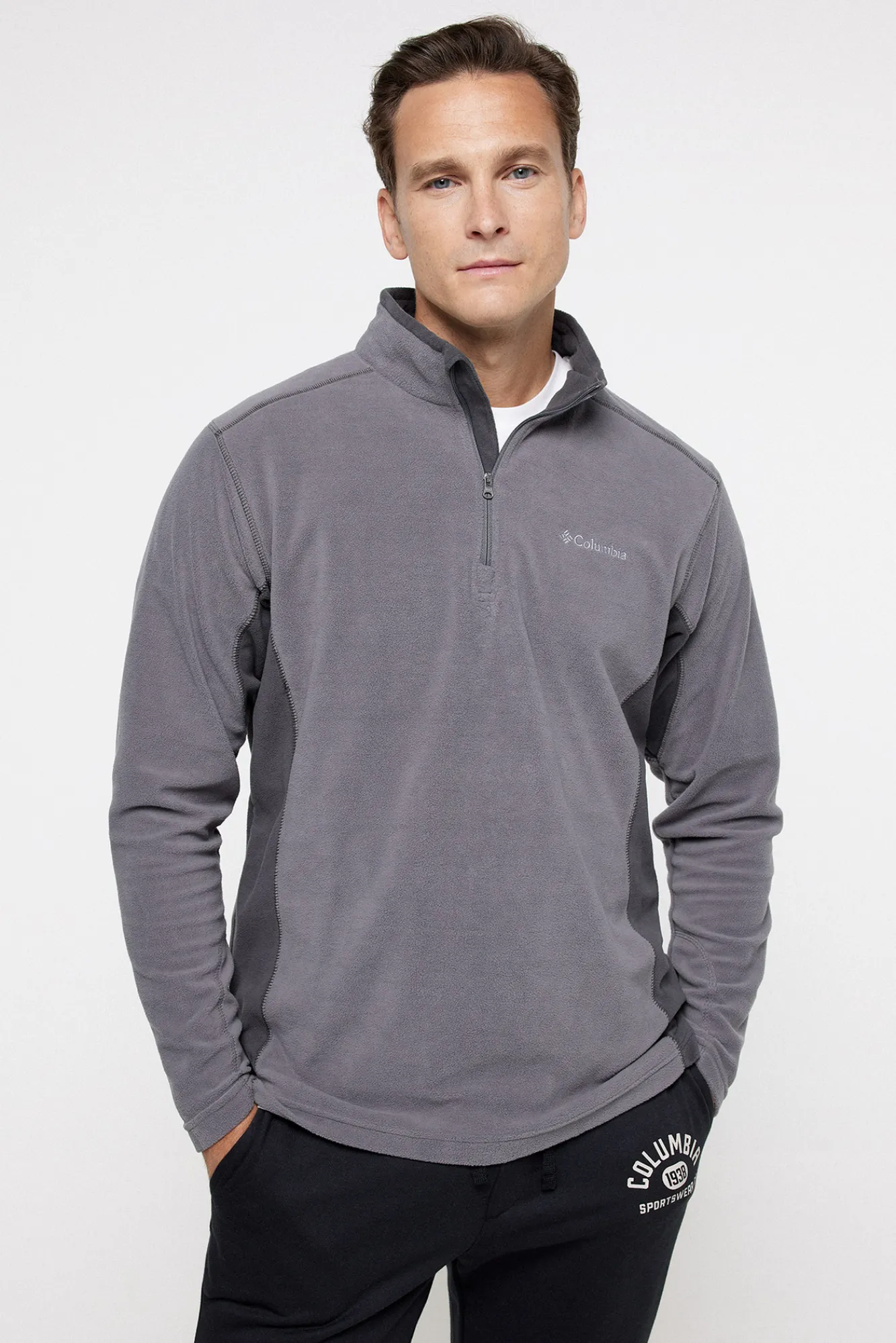 Columbia Forro De Media Cremallera Klamath Range™ Ii Para Hombre Gris Medio New