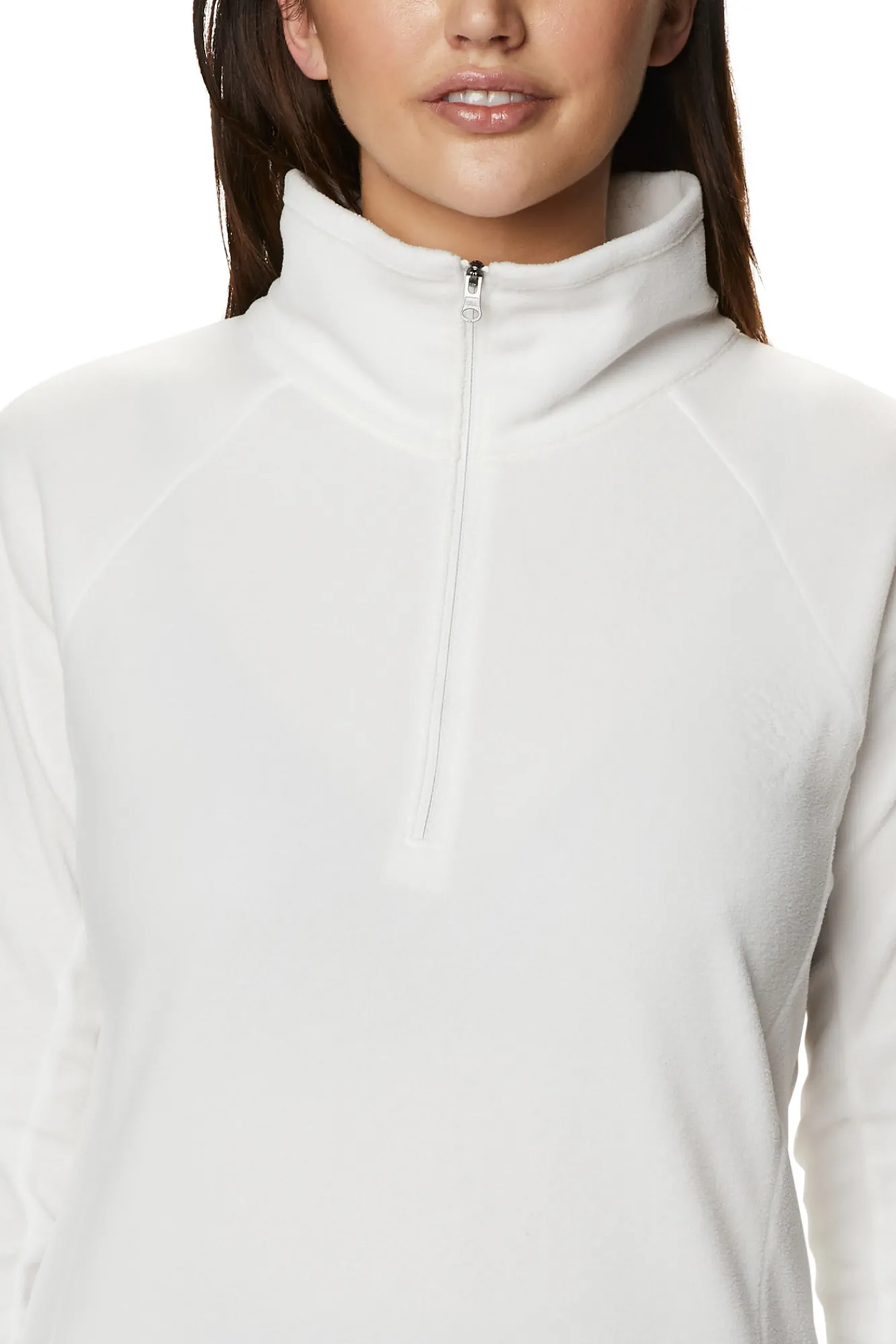 Columbia Forro Polar Con Media Cremallera Para Mujer Glacial™ Iv Blanco New