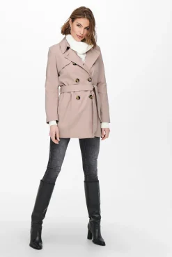 Only Gabardina Clasica Algodon Rosa Best