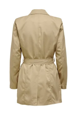Only Gabardina Clasica Algodon Marron Medio Discount