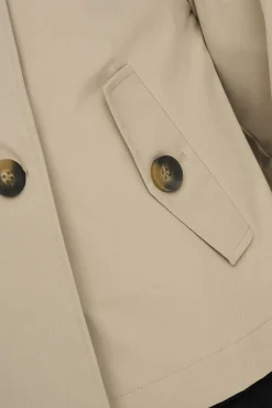 Only Gabardina Corta Algodon Gris Medio Online