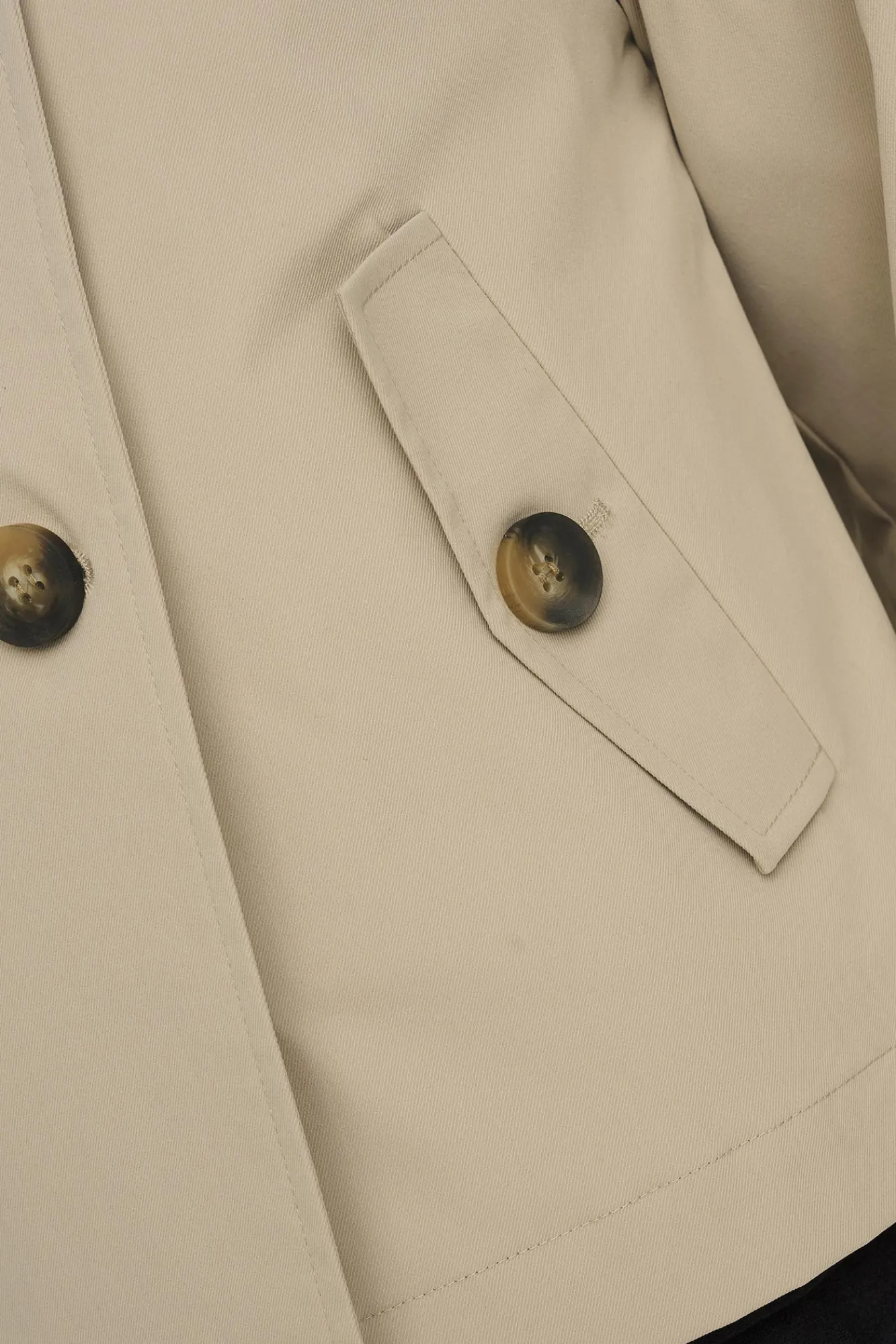 Only Gabardina Corta Algodon Gris Medio Online