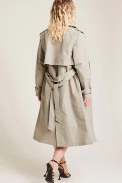 Pimkie Gabardina Larga Beige Medio Online