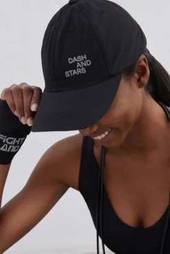 Dash and Stars Gorra Negra Tecnica Logo Reflectante Negro