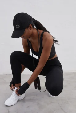 Dash and Stars Gorra Negra Tecnica Logo Reflectante Negro