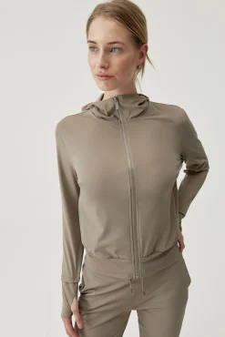 Born Living Yoga Jacket Airla Fossil Nude New