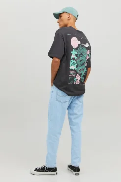 Jack & Jones Jeans Frank Azul Claro Cropped Azul Medio