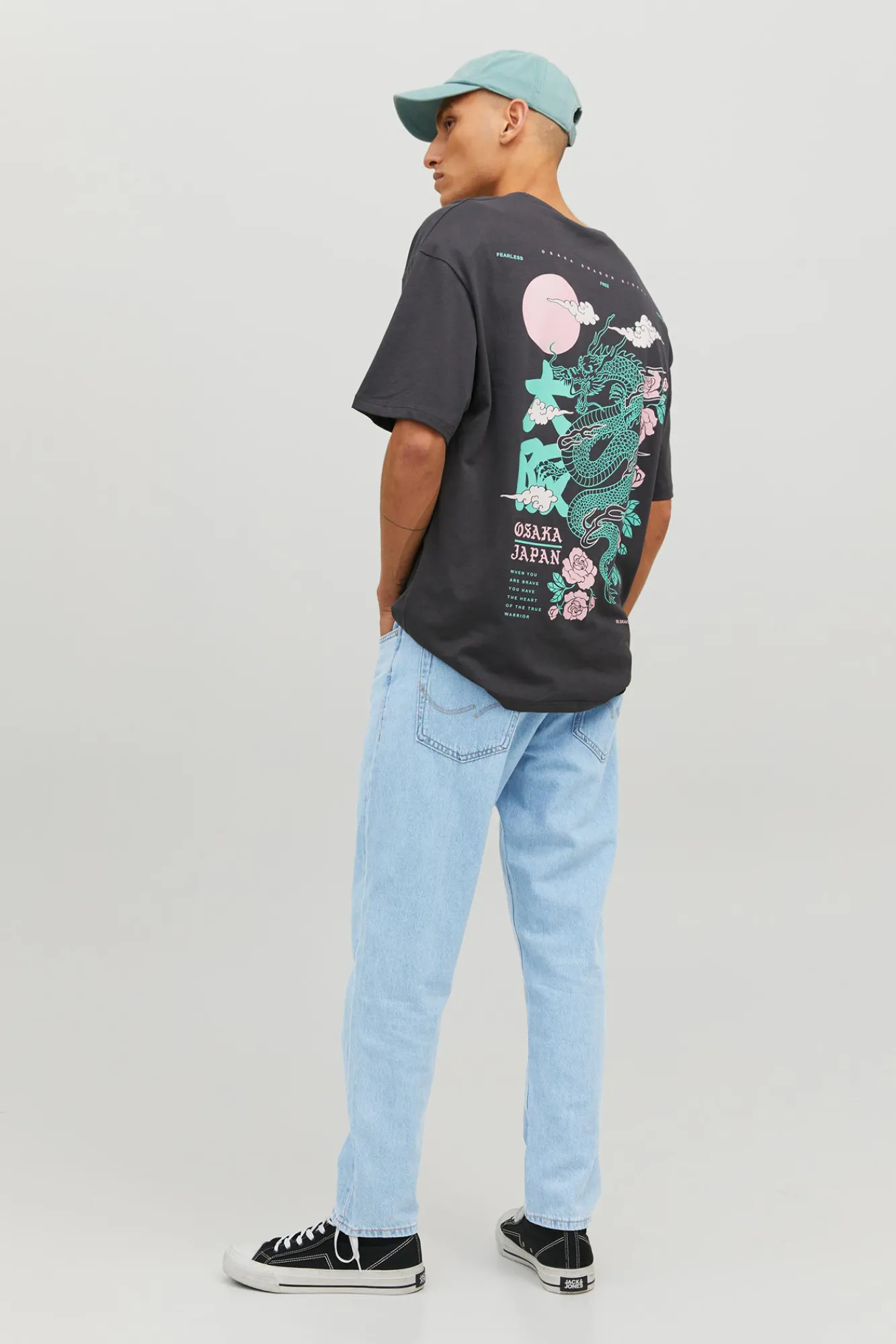 Jack & Jones Jeans Frank Azul Claro Cropped Azul Medio