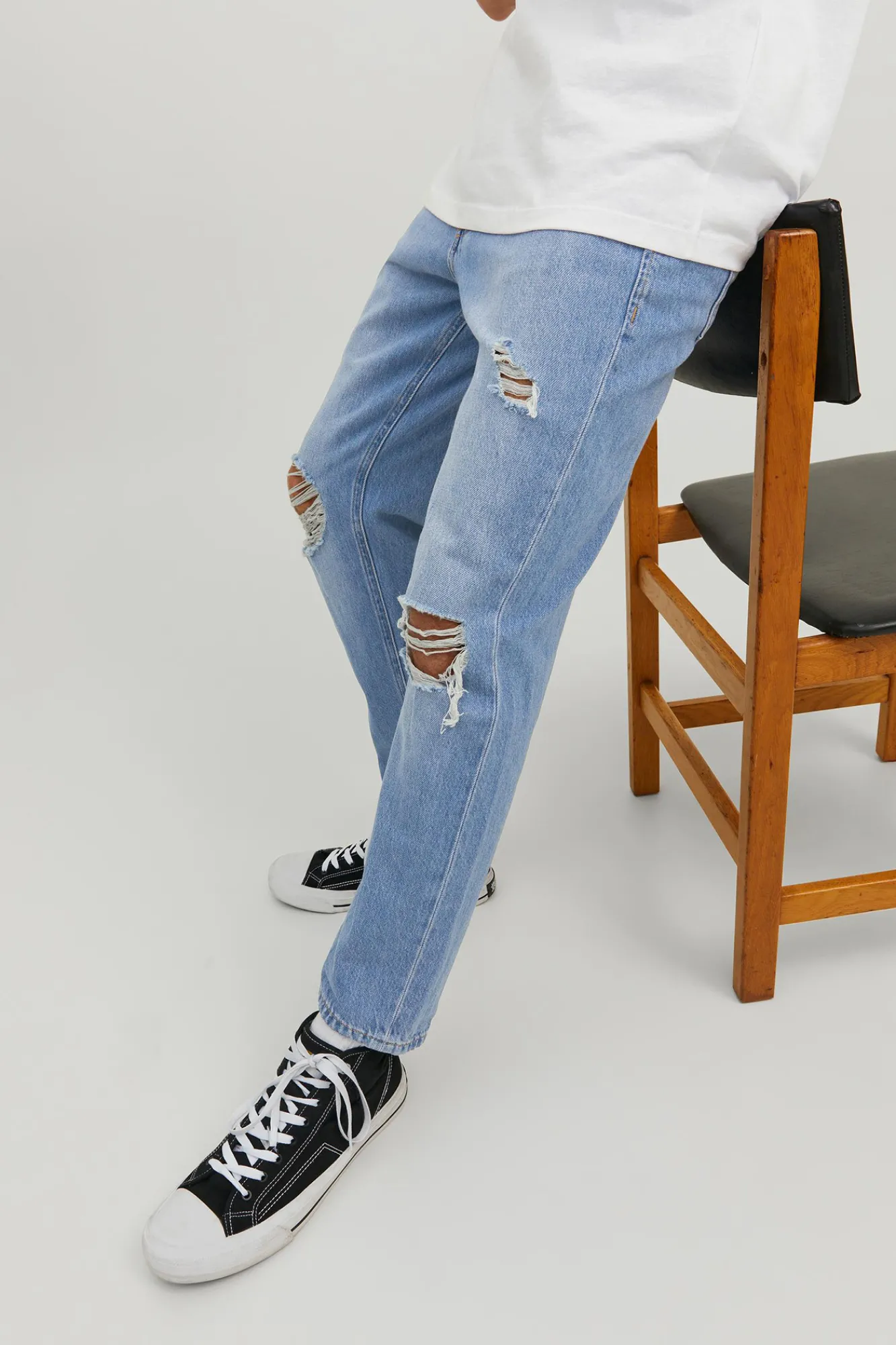 Jack & Jones Jeans Frank Azul Cropped Azul Medio Clearance