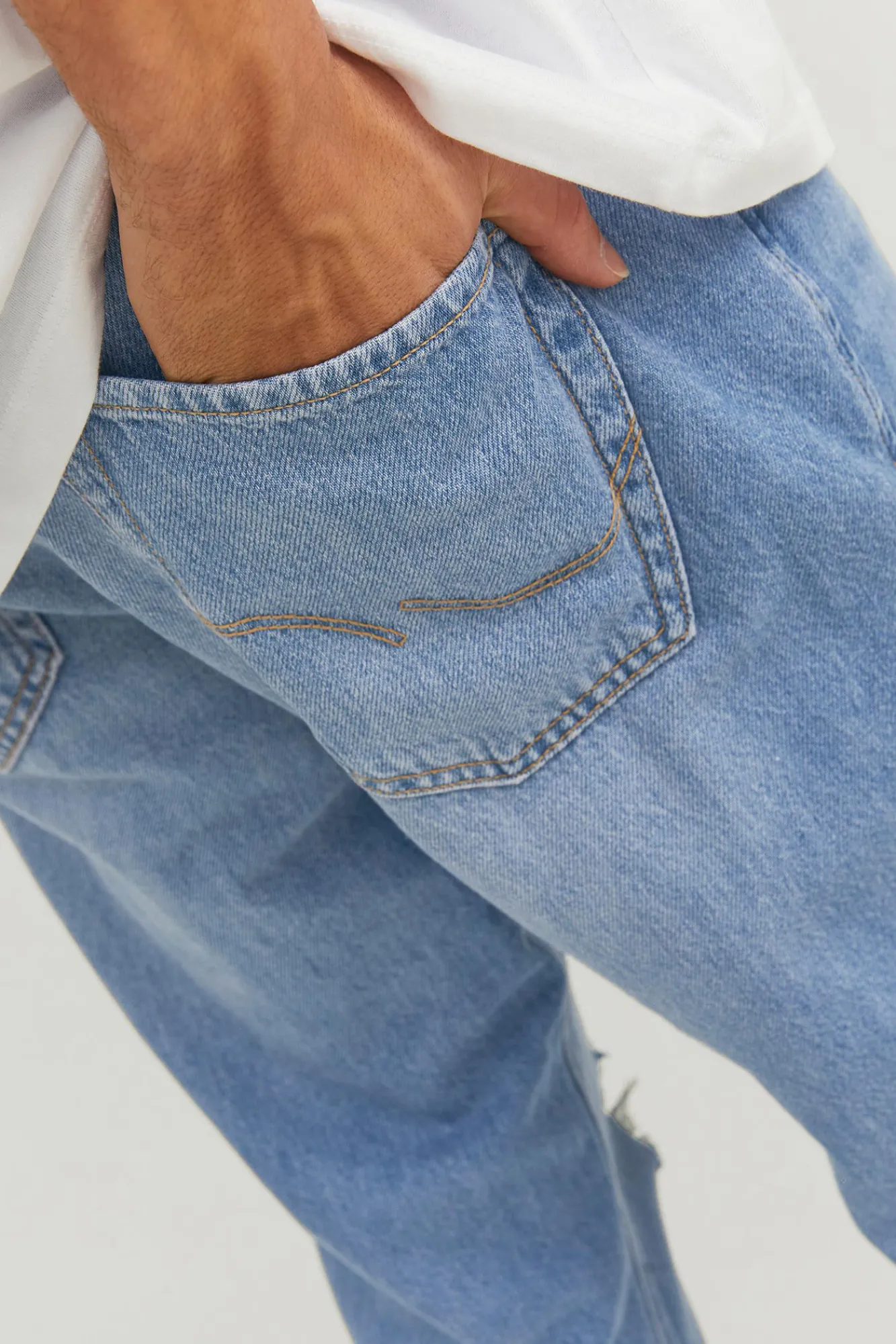 Jack & Jones Jeans Frank Azul Cropped Azul Medio Clearance