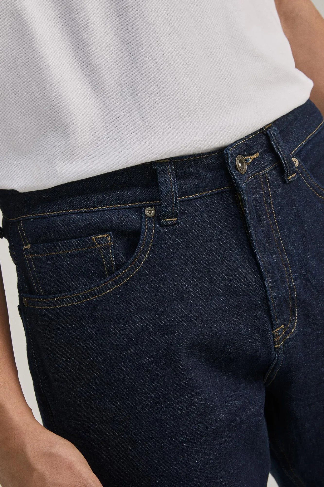 * Jeans Regular Lavado Desencolado Navy Outlet