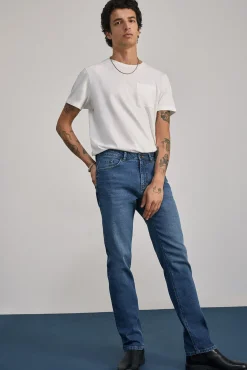 * Jeans Regular Lavado Medio Azul Medio New