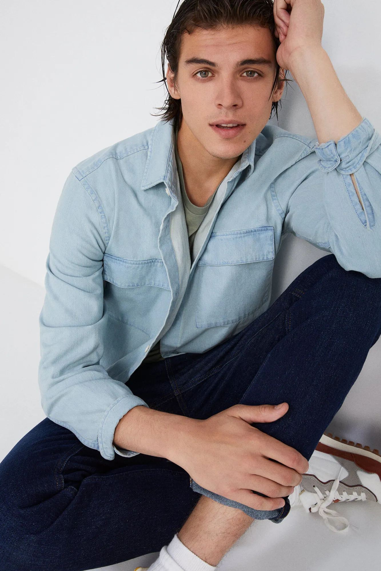 * Jeans Regular Lavado Oscuro Azul Oscuro Outlet