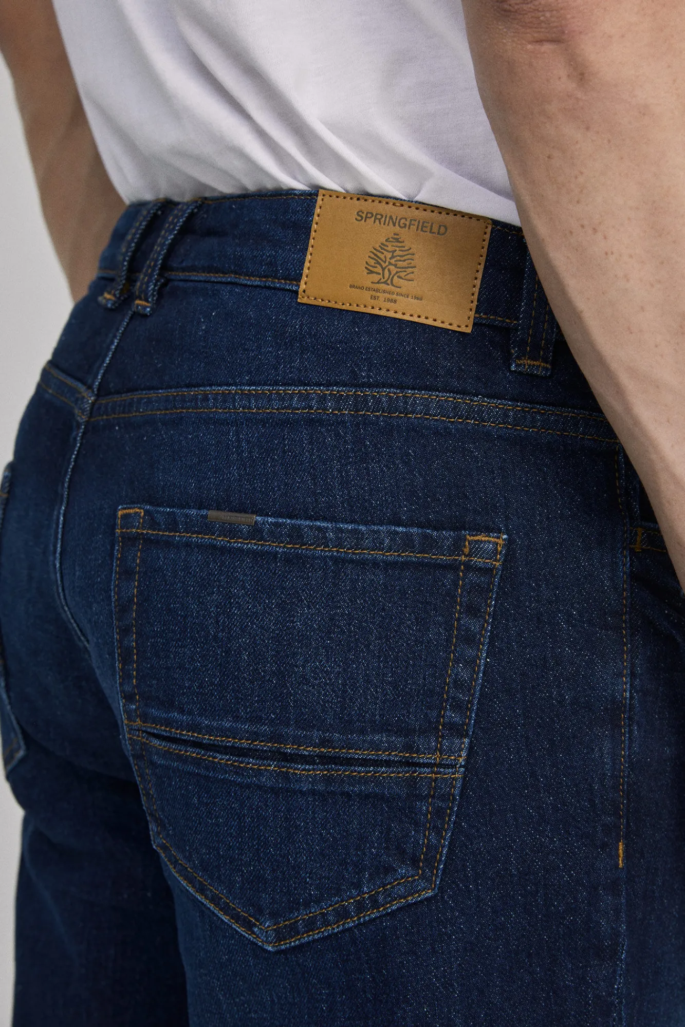 * Jeans Regular Lavado Oscuro Azul Oscuro Outlet