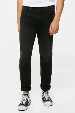 * Jeans Regular Negro Lavado Gris Oscuro New