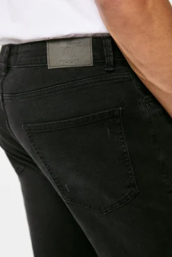 * Jeans Regular Negro Lavado Gris Oscuro New