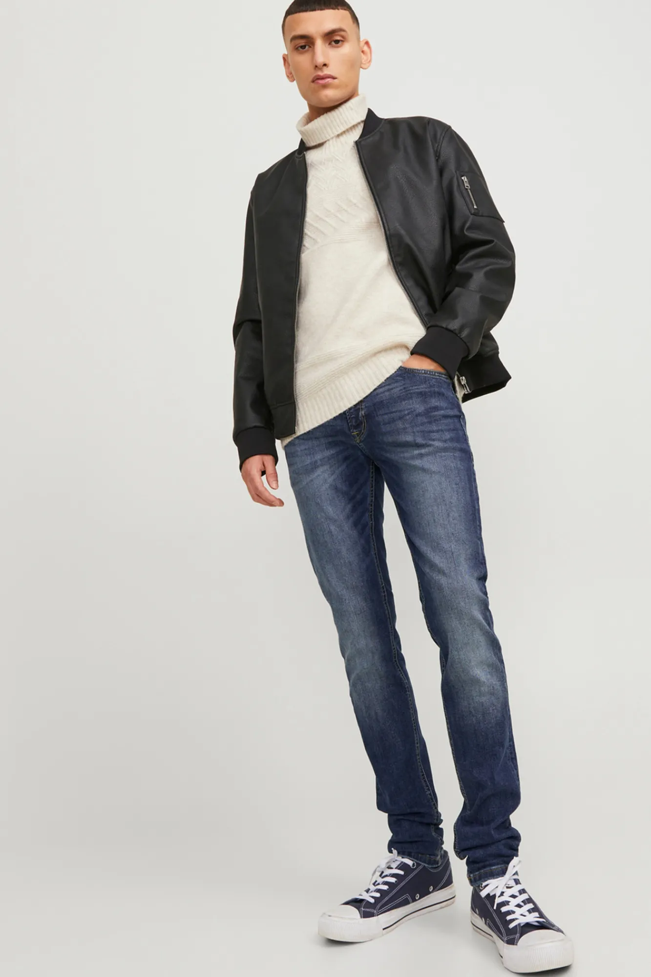 Jack & Jones Jeans Skinny Fit Rockero Azul Medio Discount