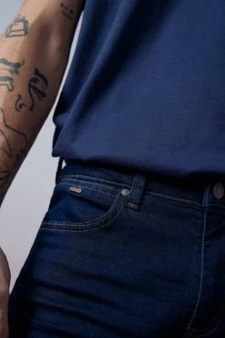* Jeans Skinny Lavado Desencolado Navy Online