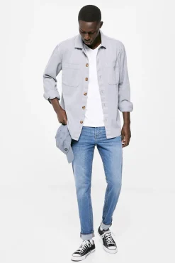 * Jeans Skinny Lavado Medio Azul Medio Outlet