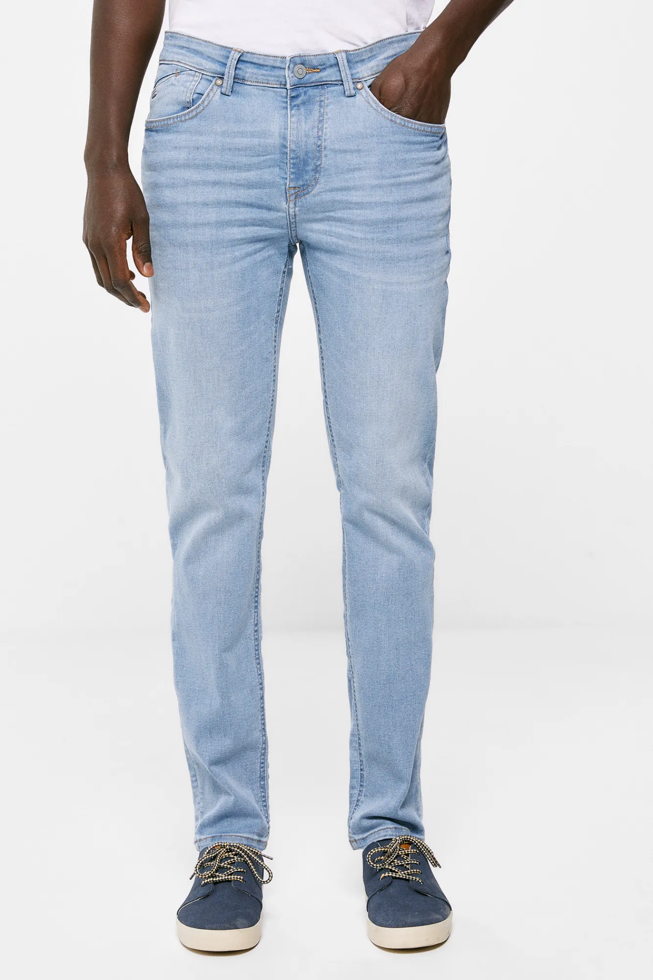 * Jeans Skinny Lavado Medio Claro Azul Medio New