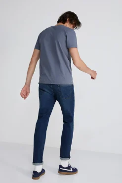 * Jeans Skinny Lavado Oscuro Ensuciado Azul Best