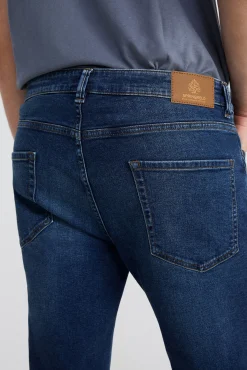 * Jeans Skinny Lavado Oscuro Ensuciado Azul Best