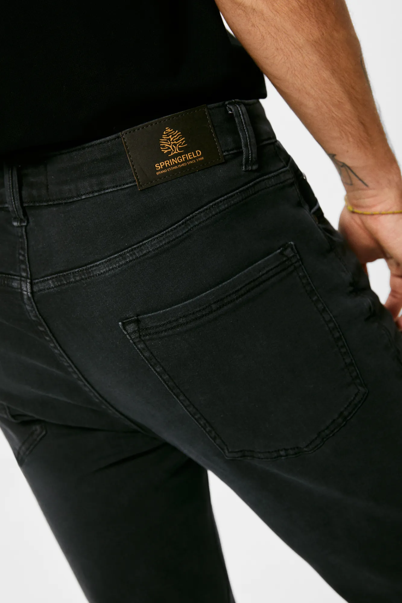 * Jeans Skinny Negro Lavado Gris Oscuro Online