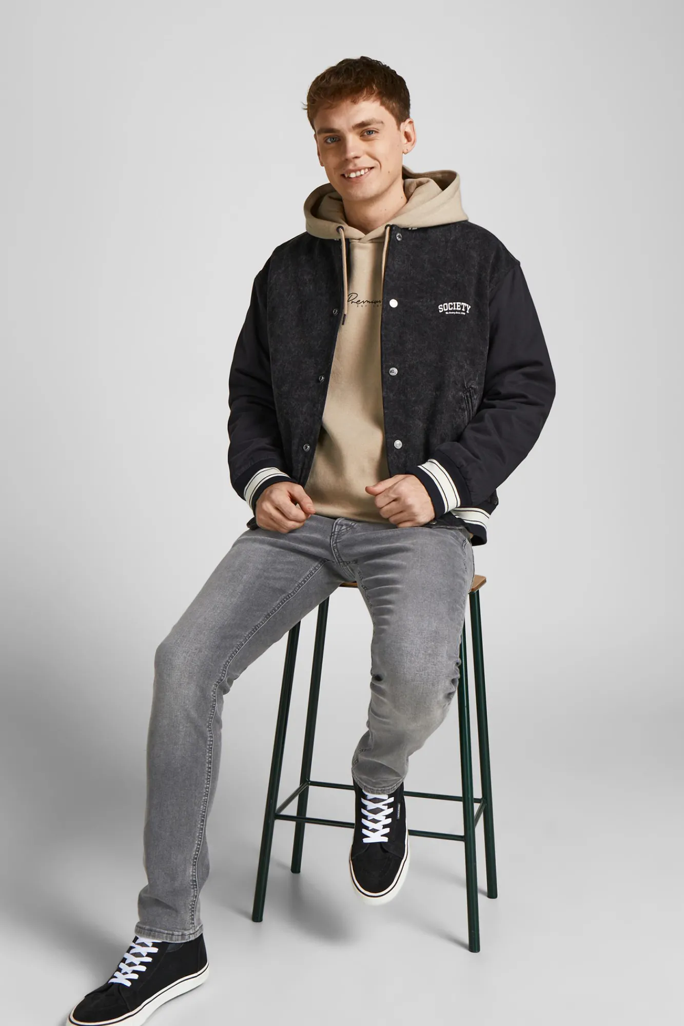 Jack & Jones Jeans Slim Fit Gris Medio Discount