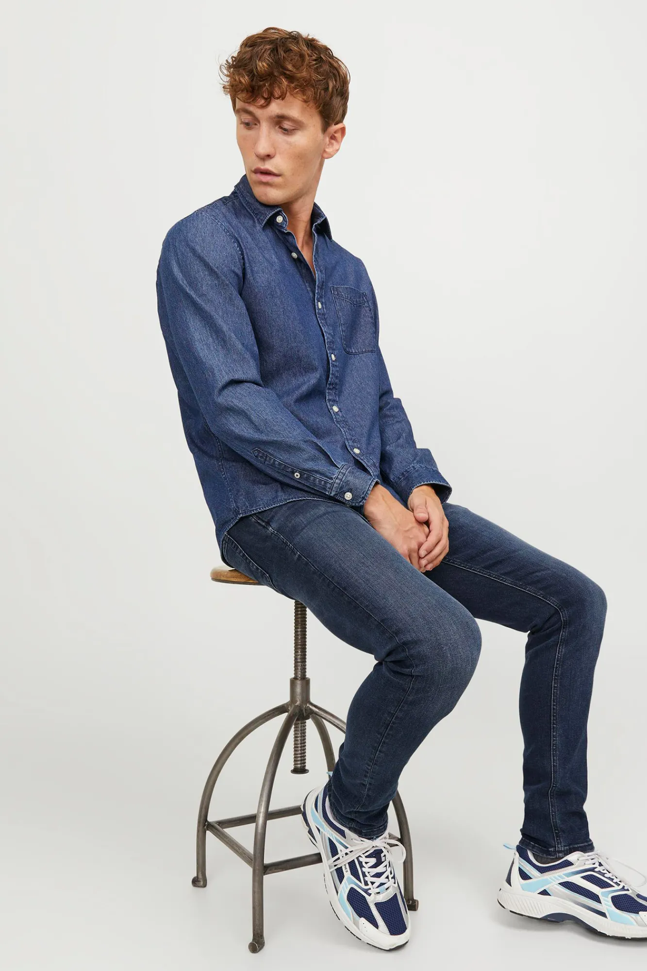 Jack & Jones Jeans Slim Fit Tapered Azul Medio Clearance