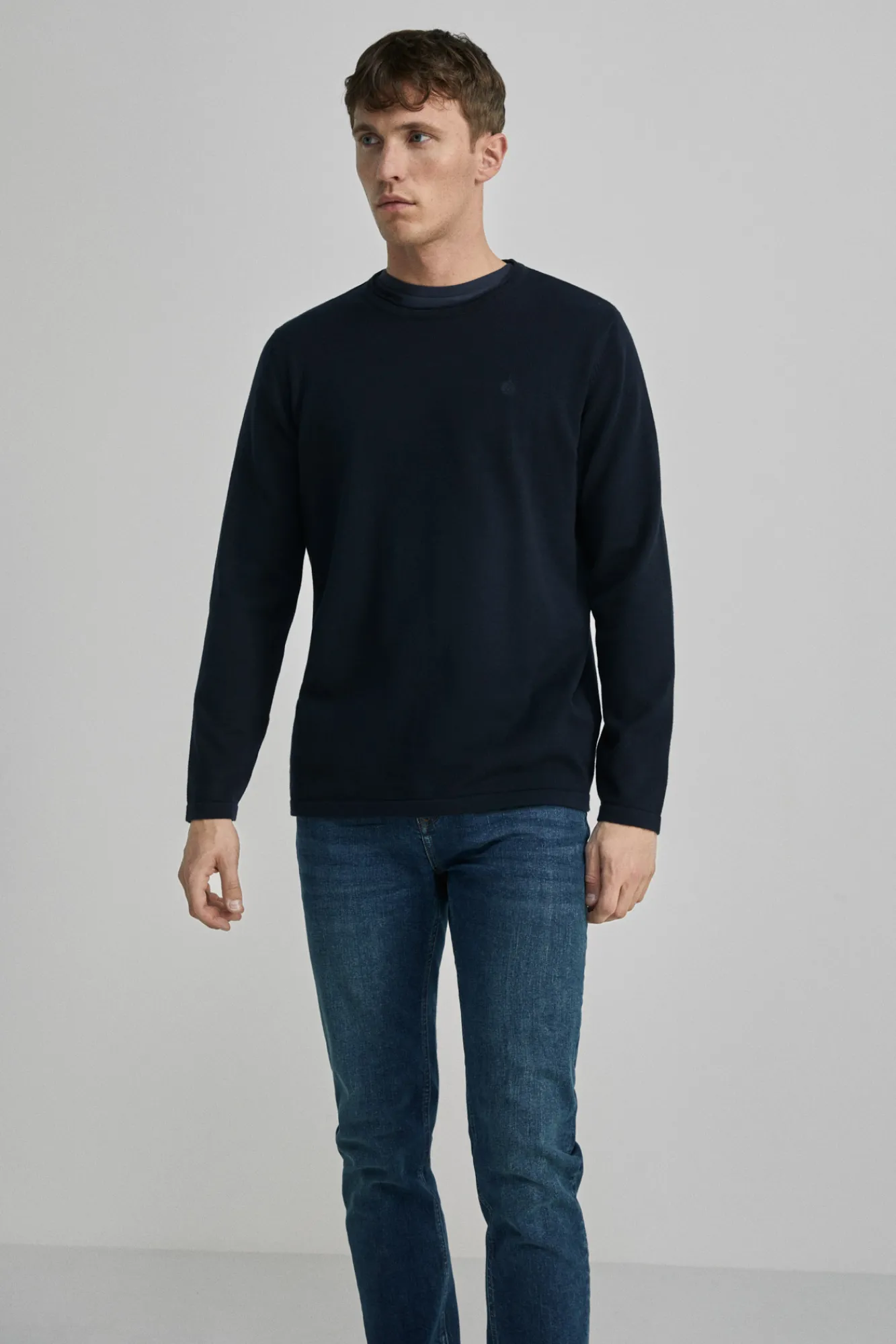 * Jeans Slim Lavado Medio Oscuro Turquesa Outlet