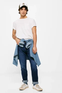* Jeans Slim Lavado Medio Oscuro Azul Medio Discount