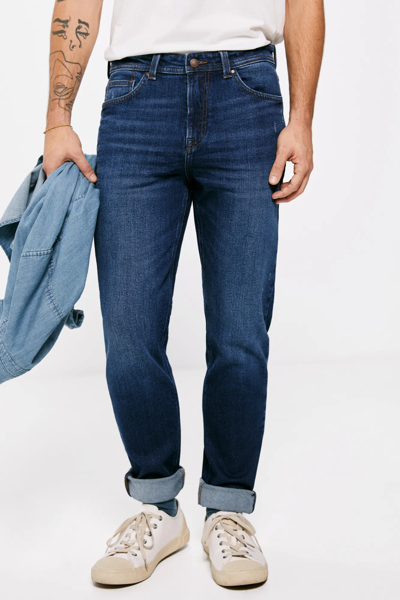 * Jeans Slim Lavado Medio Oscuro Azul Medio Discount