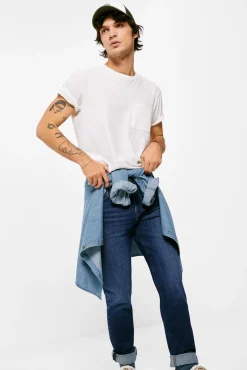 * Jeans Slim Lavado Medio Oscuro Azul Medio Discount