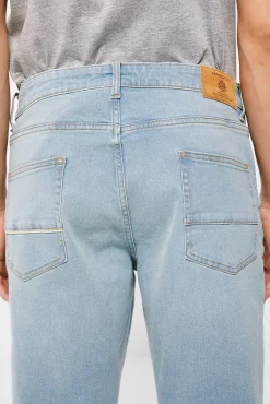 * Jeans Slim Ligero Azul Verdoso Lavado Medio Claro Turquesa New