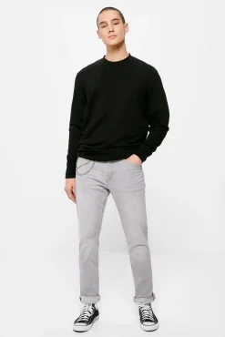 * Jeans Slim Ligero Gris Lavado Claro Gris Claro Sale
