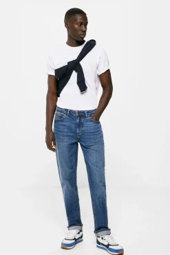* Jeans Slim Ligero Lavado Medio Oscuro Azul Medio New