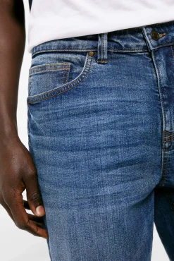 * Jeans Slim Ligero Lavado Medio Oscuro Azul Medio New